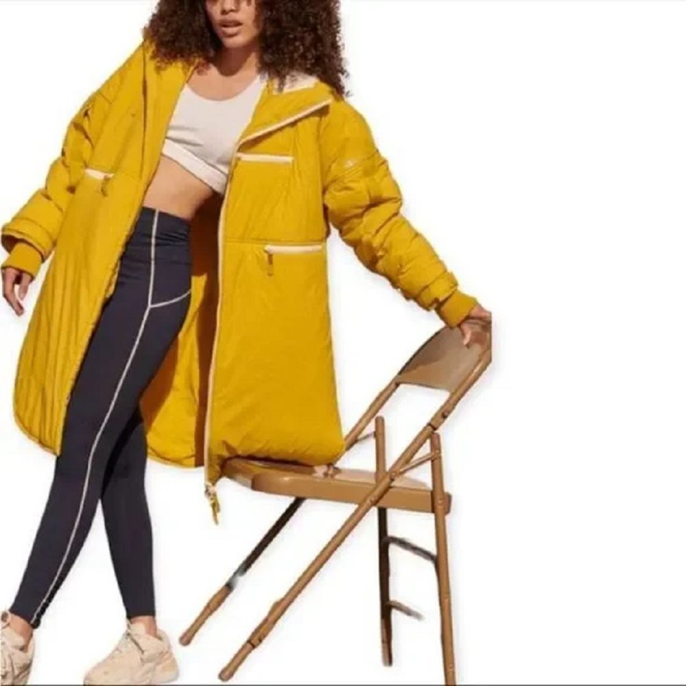 SALE NWT FP Movement Survival Mode Puffer Yellow Desert Grass Jacket 50% OFF - Picture 2 of 8